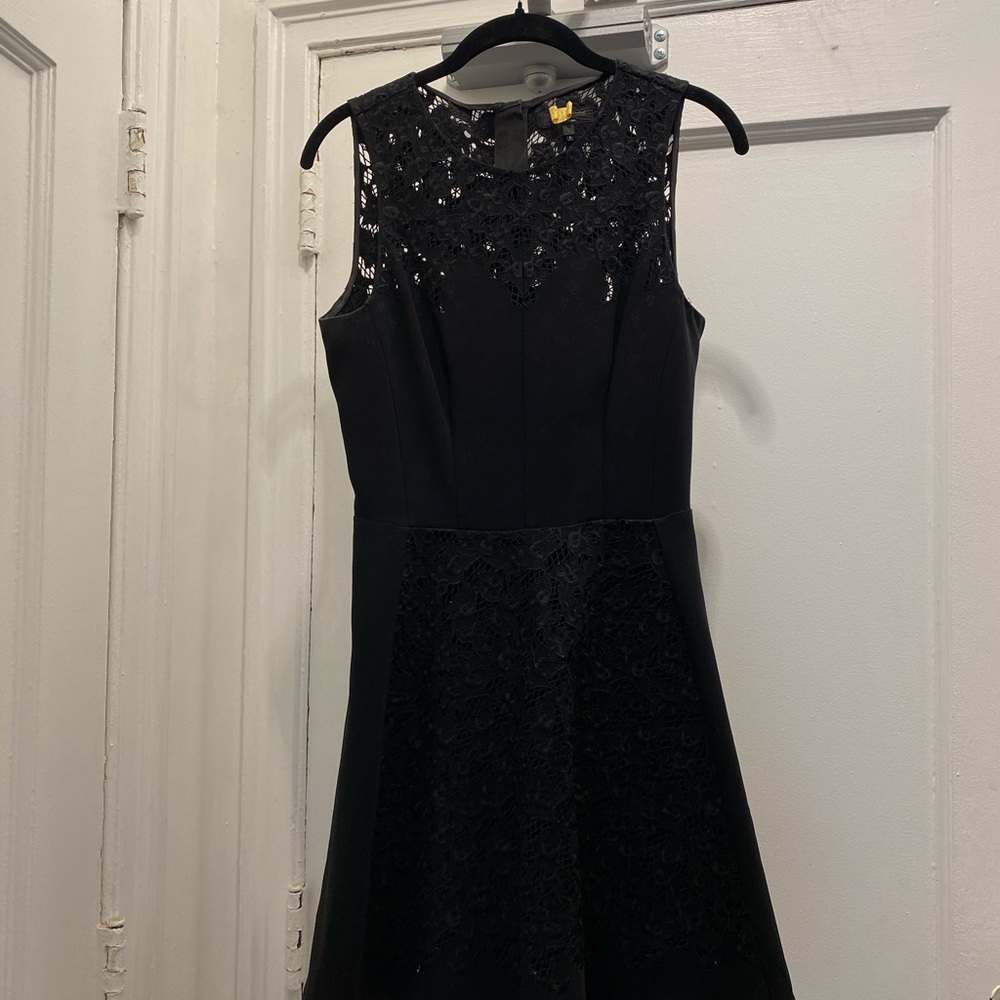 Rag and bone black aya lace panel dress 2